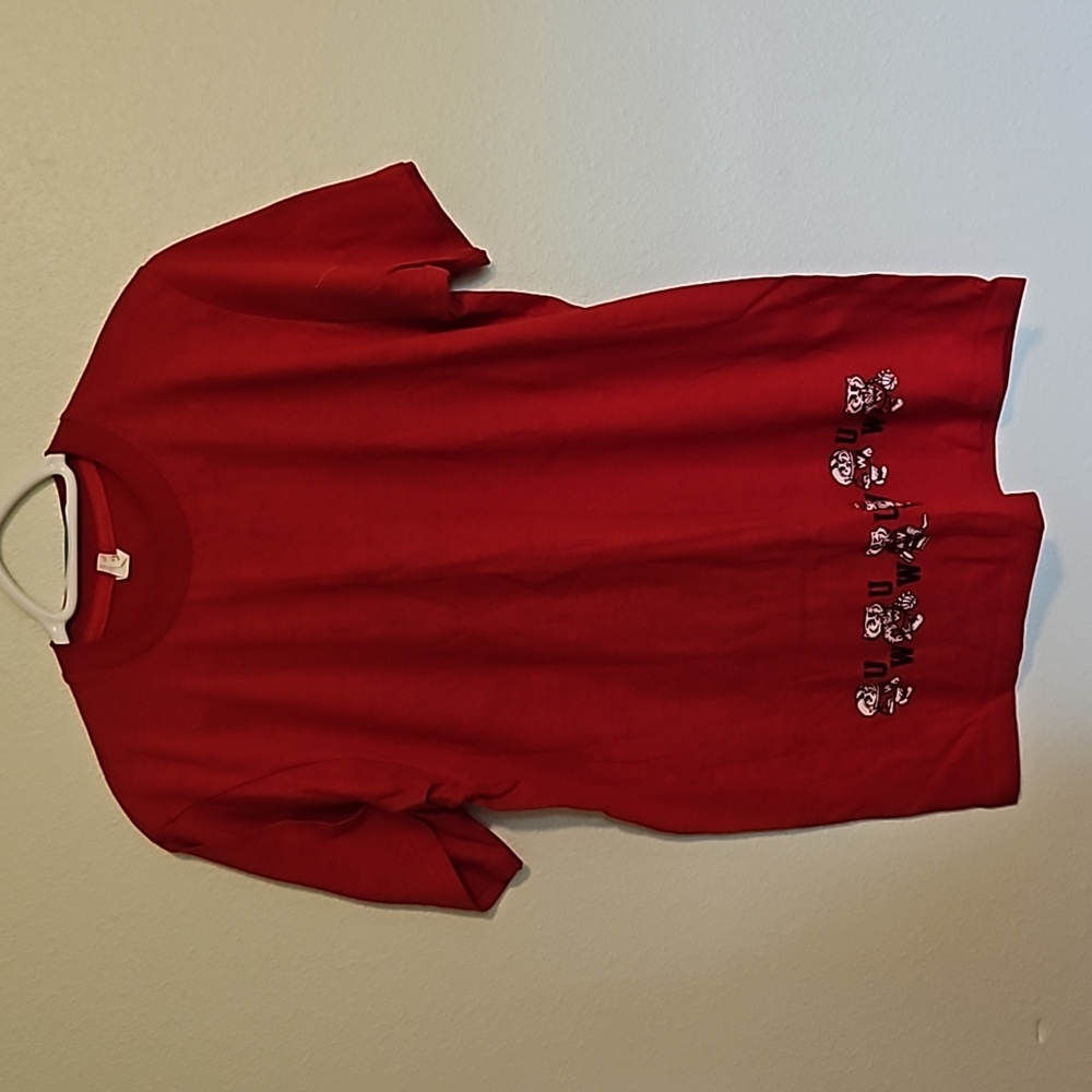 Vintage Collegiate Pacific single stitch UW Wiscosin Badger Sports t shirt Sz. L